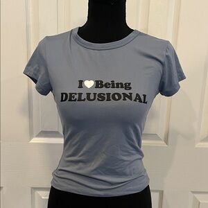 Chic Blue Graphic Tee - Short Sleeve